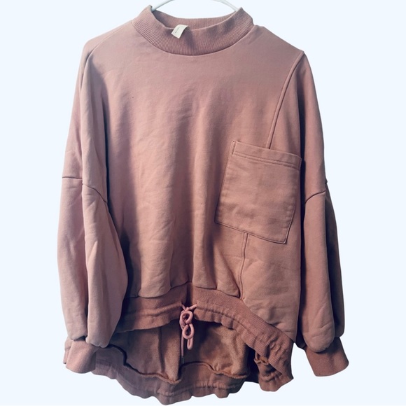 nap Drawstring Hem Cotton Sweatshirt - Picture 7 of 8